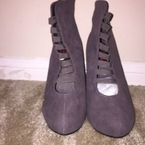 Paco Dark Grey Stiletto Booties
